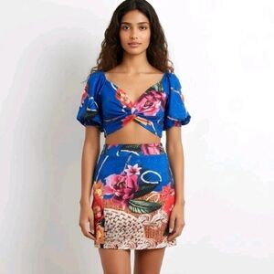 Two Piece Skirt And Crop Top Chic Me small